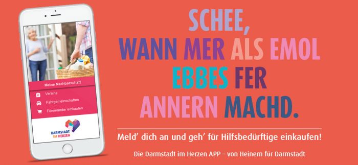 Darmstadt im Herzen APP Heiner Nachbarschaft HEAG Einkaufen