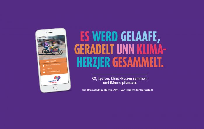 Klimaherzen in der Darmstadt im Herzen APP