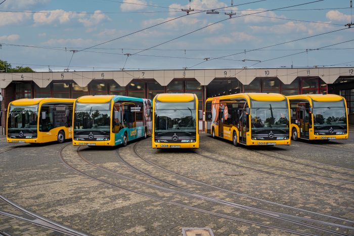 Elektrobusse der HEAG MobiBus mobilo Darmstadt ÖPNV Elektromobilität Entega Ökostrom