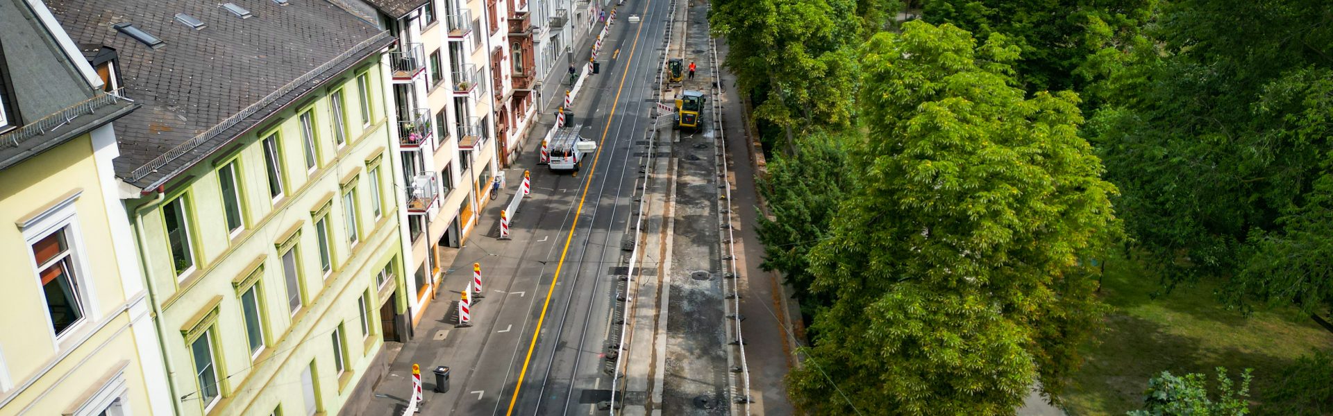 Header Bild Nächste Bauphase in der Frankfurter Straße in den Sommerferien