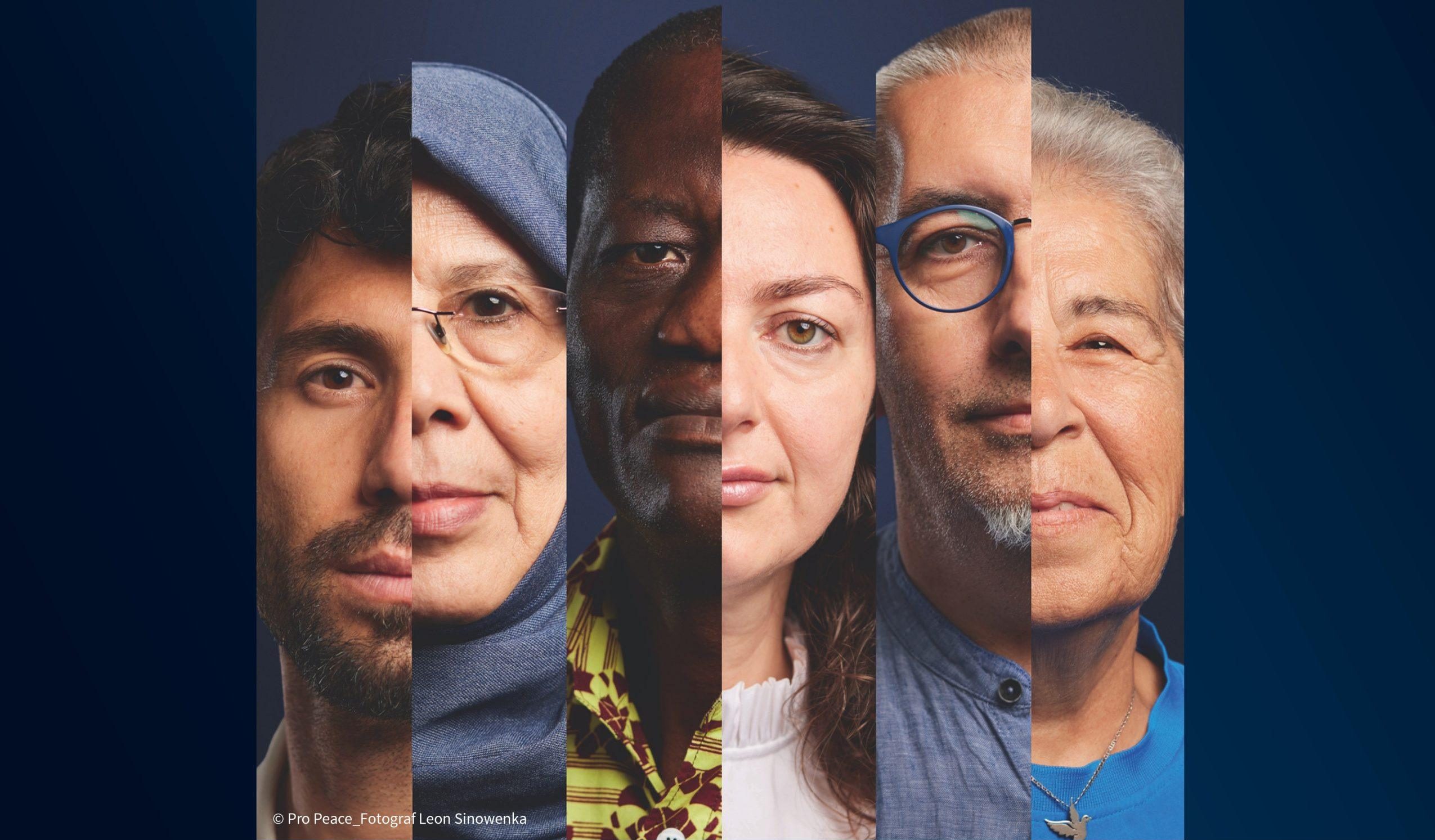 Header Bild „Gesichter des Friedens“ – Ausstellung porträtiert Engagement für Menschenrechte