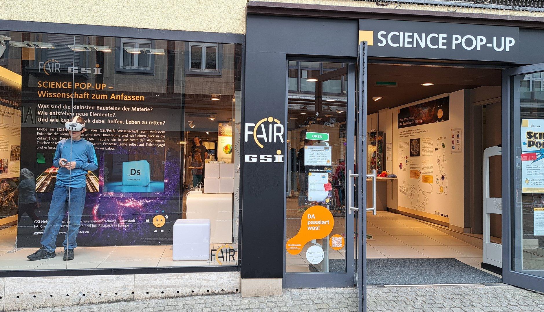 Header Bild SCIENCE POP-UP von GSI und FAIR wird dauerhafte Anlaufstelle in Darmstadt