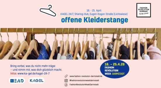 Offene Kleiderstange